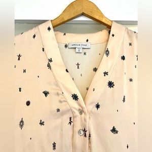 Beautiful Amour Vert silk top.